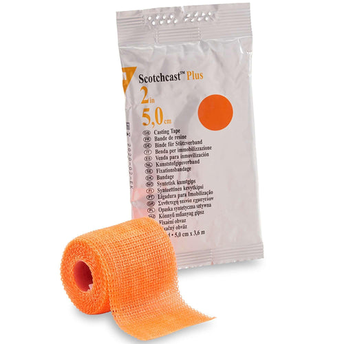 3M Scotchcast Plus Bright Orange Cast Tape, 2 Inch x 12 Foot