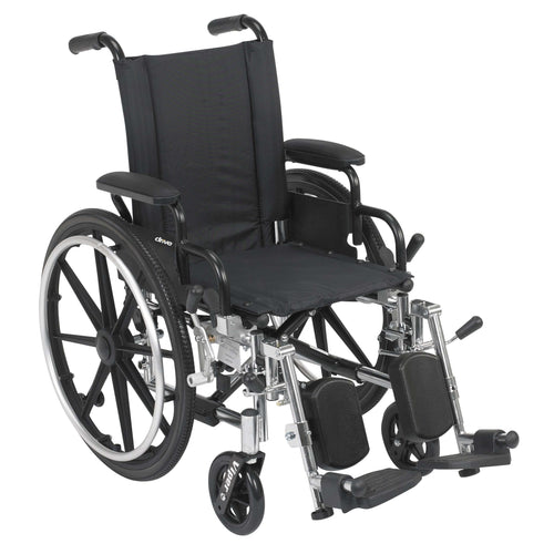 drive Viper 14 Inch Seat Width Wheelchair with Swing-Away Elevated Footrests