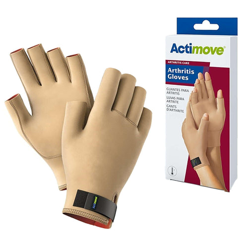 Actimove Compression Gloves, Beige, Large