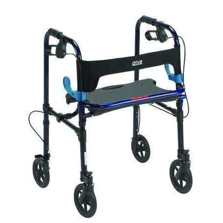 drive Clever-Lite Adult 4-Wheel Rolling Walker, Blue