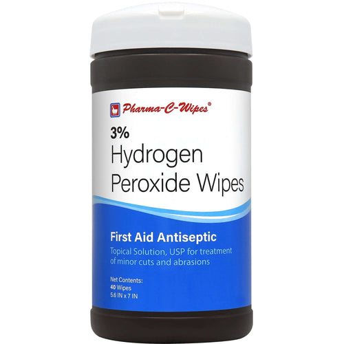 Pharma-C-Wipes Hydrogen Peroxide Antiseptic, 40 Count Canister