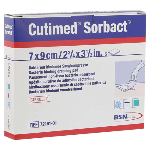 Cutimed Sorbact Antimicrobial Dressing, 2¾ x 3½ Inch, 5-pack