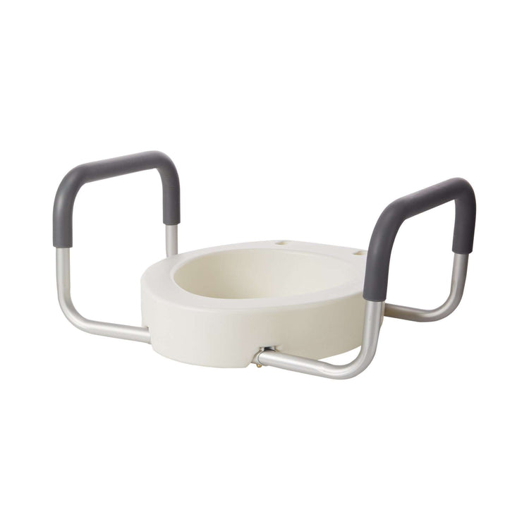 drive Premium Raised Toilet Seat with Removable Arms, White, 300 lbs. Capacity