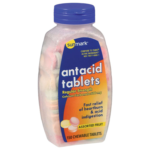 sunmark Calcium Carbonate Antacid, 150 per Bottle