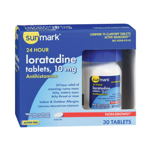 sunmark Loratadine Allergy Relief, 30 tablets per Box