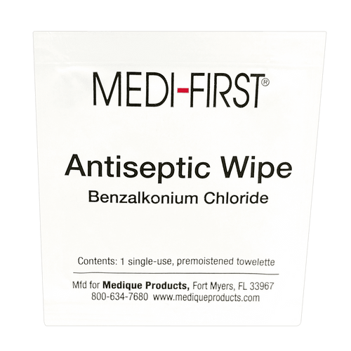 Antiseptic Wipe, Benzalkonium Chloride Solution, Extra Large Wipe