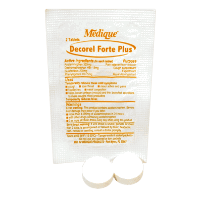 Decorel Forte Plus, Severe Cold & Cough Relief (2 Per Packet)