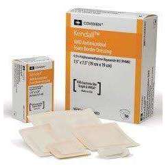 Kendall AMD Antimicrobial Foam Dressing, 3½ x 3½ Inch