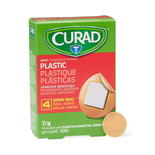 Curad Adhesive Spot Bandage, 7/8 Inch Round