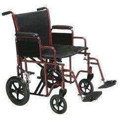 drive Bariatric Heavy-Duty Transport Chair, 20 in. Seat, Steel, 450 lbs. Capacity