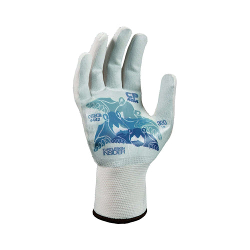 Turtleskin CP Neon Insider Cut Resistant Glove Liner, Medium, White