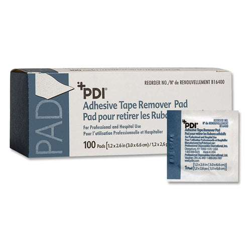 PDI Adhesive Remover, 1¼ x 2-5/8 Inch Wipe