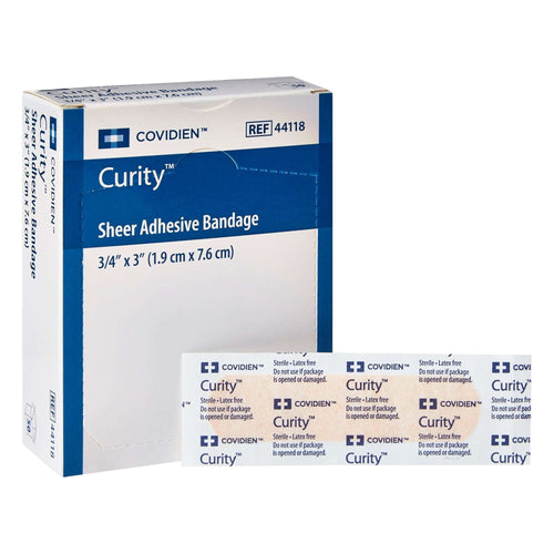 Curity Sheer Adhesive Strip, ¾ x 3 Inch