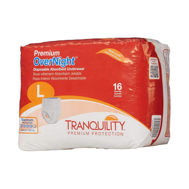 Tranquility Premium OverNight Absorbent Underwear, Large