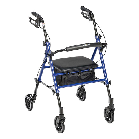 drive 4-Wheel Rollator, Blue