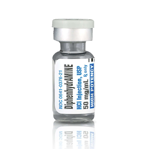 Generic Equivalent to Benadryl Antihistamine, 1 mL Vial