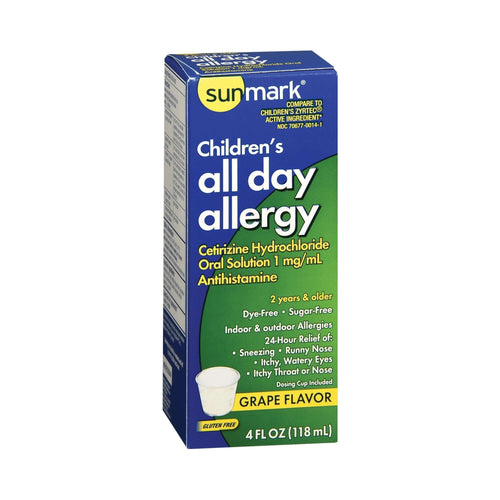 sunmark Cetirizine HCl Children's Allergy Relief, 4 oz. Bottle