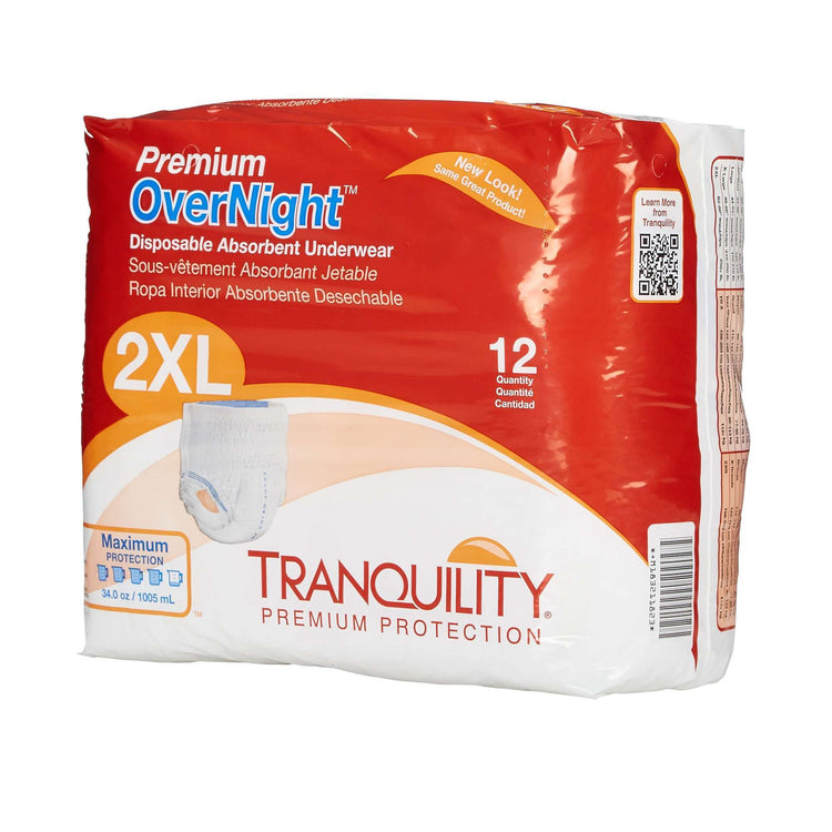 Tranquility Premium OverNight Absorbent Underwear, Extra Extra Large