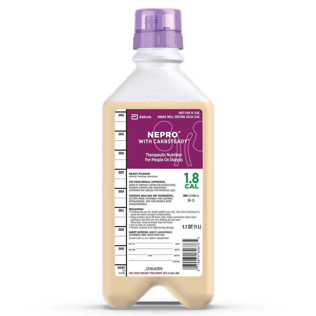 Nepro with Carbsteady Vanilla Ready to Hang Tube Feeding Formula, 33.8 oz. Carton