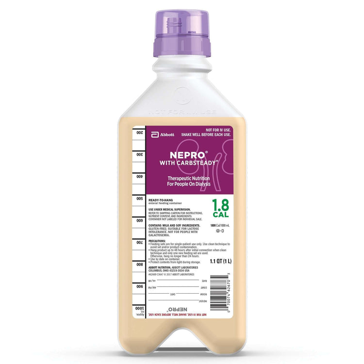 Nepro with Carbsteady Vanilla Ready to Hang Tube Feeding Formula, 33.8 oz. Carton