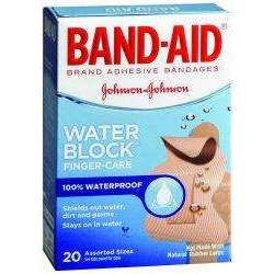 Band-Aid Water Block Knuckle / Fingertip Adhesive Strip, Assorted Sizes