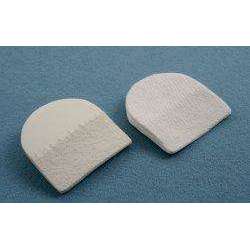 Beveled Heel Pads, White, 3-1/8 x 2¾ Inch