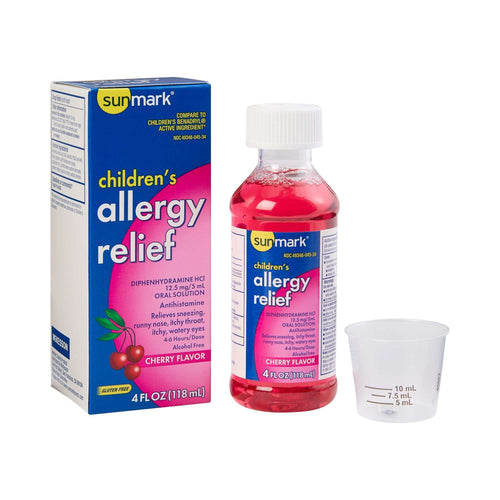 sunmark Diphenhydramine HCl Children's Allergy Relief, 4 oz. Bottle