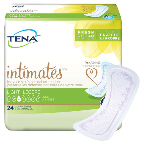 Tena Intimates Ultra Thin Light Long Bladder Control Pad, 10-Inch Length