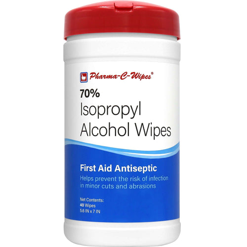 Pharma-C-Wipes Isopropyl Alcohol Antiseptic, 40 Count Canister