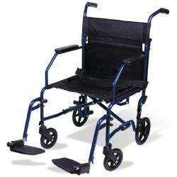 Classics Transport Chair, 19 in. Seat, Steel, 300 lbs. Capacity