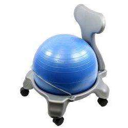 Ball Chair with Back CanDo Gray Chair / Ball Color May Vary Child 8 lbs.