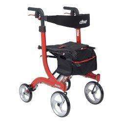 drive Nitro 4-Wheel Rollator, Red