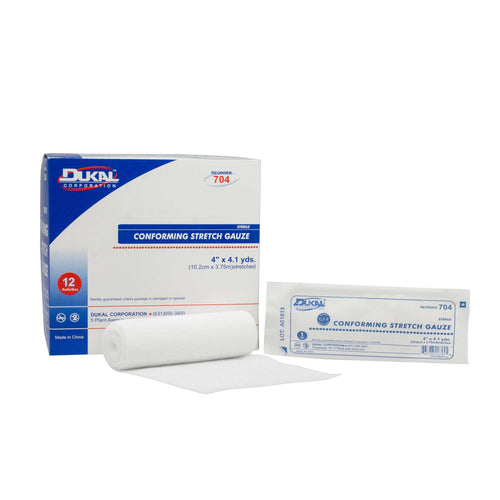 Dukal Sterile Conforming Bandage, 4 Inch x 4-1/10 Yard