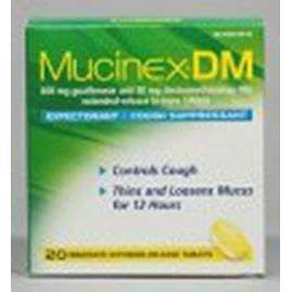 Mucinex DM Cold and Cough Relief, 20 Tablets per Box