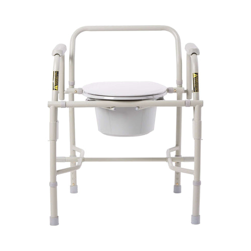 drive Deluxe Steel Drop-Arm Commode Chair